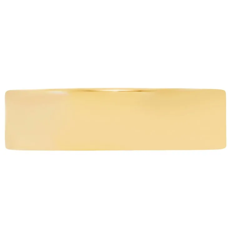 14KT Yellow Gold 6mm Lightweight Flat Band