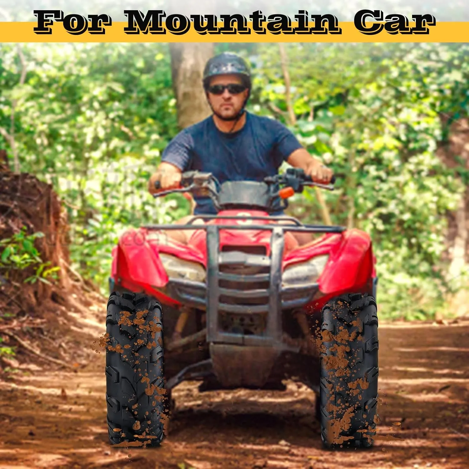 19x7-8 ATV Tires (Pack of 2, Tubeless) - 4-Ply Durable AII-Surface Tire for Sport ATV/UTV & Go Karts, Superior Traction, Smooth Ride, Ideal for Off-Road, Trail, Rock & Desert Adventures