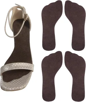 2 Pairs Pigskin Non-Slip High Heel Inserts, Ultra-Thin Adhesive Barefoot Sandal Inserts, New Lengthened 3/4 Weight Shifting Insoles for Dress Shoes, Flats and Boots