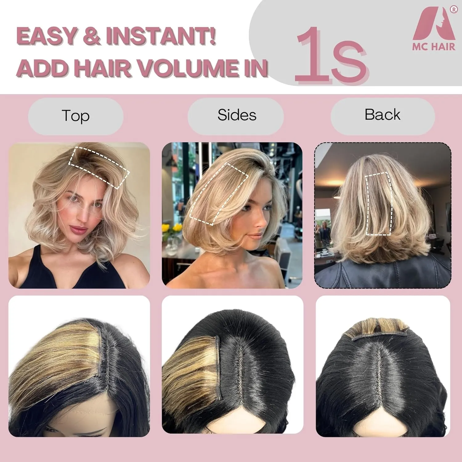 2 Pcs Short Hair Extensions, Real Hair Clip in Extensions Hair Human for Women 6 inch Chocolate Brown