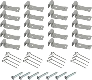 20 Pack Sofa Zig Zag Spring Repair Brackets, Sofa Spring Repair Kit Includes All Hardware, Silver