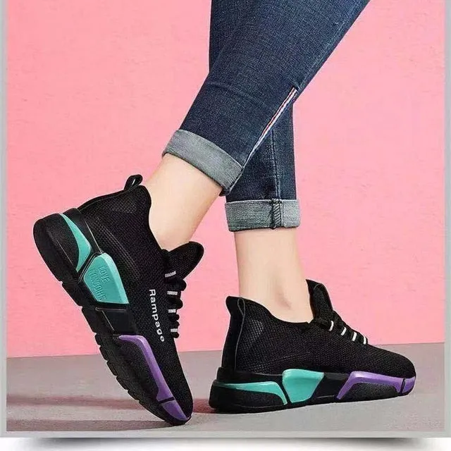 2020 New Spring Women Casual Shoes Breathable Mesh Platform Sneakers Women New Fashion Mesh Sneakers Shoes Woman Tenis Feminino
