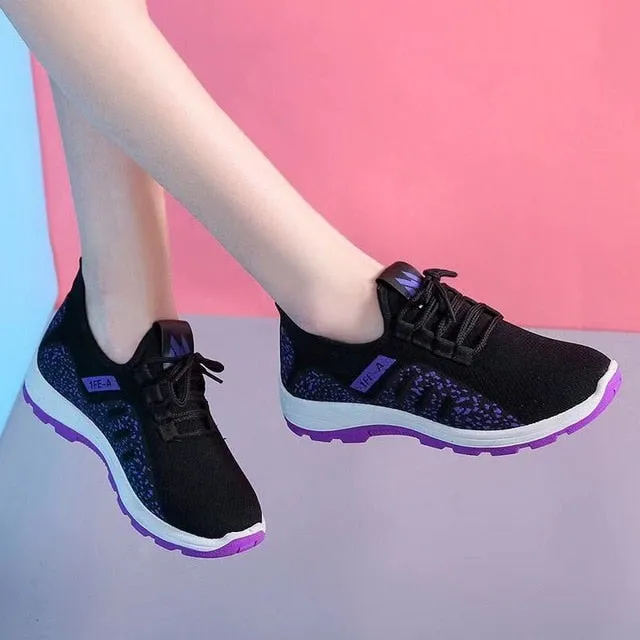 2020 New Spring Women Casual Shoes Breathable Mesh Platform Sneakers Women New Fashion Mesh Sneakers Shoes Woman Tenis Feminino