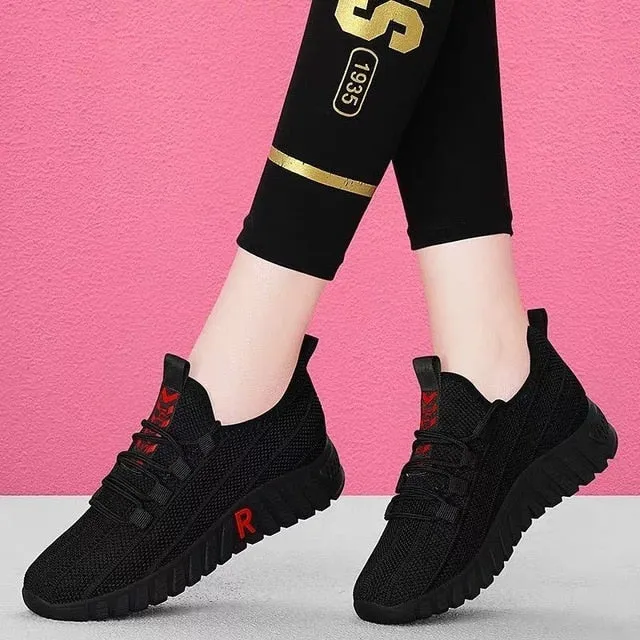 2020 New Spring Women Casual Shoes Breathable Mesh Platform Sneakers Women New Fashion Mesh Sneakers Shoes Woman Tenis Feminino