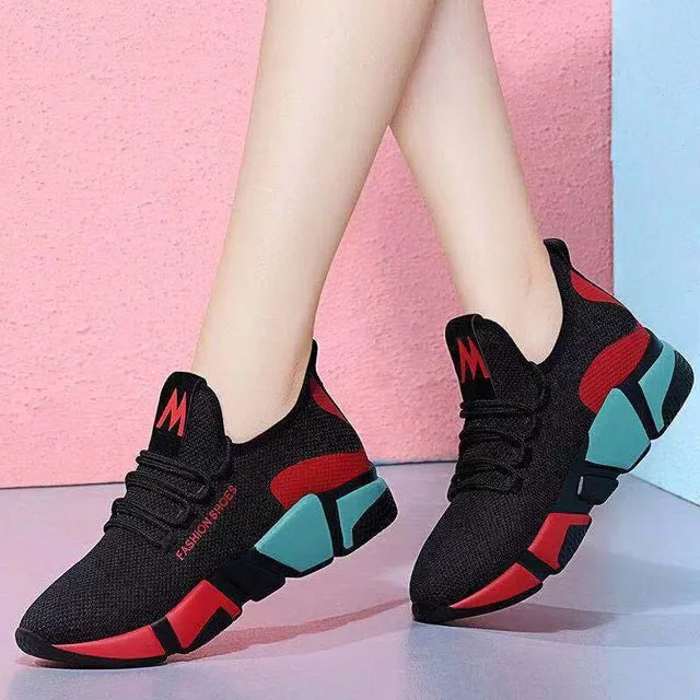 2020 New Spring Women Casual Shoes Breathable Mesh Platform Sneakers Women New Fashion Mesh Sneakers Shoes Woman Tenis Feminino
