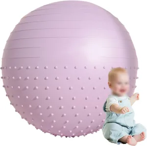 2.0mm Extra Thick Exercise Ball, Multiple Sizes Yoga Ball Non-Slip Bumps & Lines Anti-Burst Birthing Ball with Pump for Yoga Pilates Fitness Birthing Physical Therapy