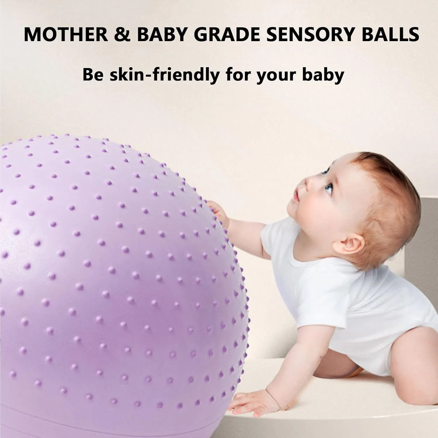 2.0mm Extra Thick Exercise Ball, Multiple Sizes Yoga Ball Non-Slip Bumps & Lines Anti-Burst Birthing Ball with Pump for Yoga Pilates Fitness Birthing Physical Therapy