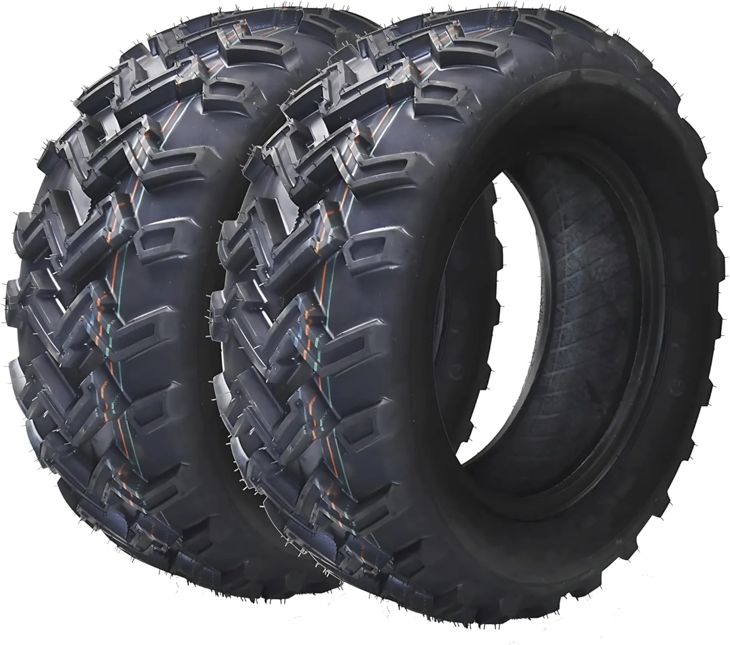 25x8-12 ATV Tires (Pack of 2, Tubeless) - 6-Ply Durable AII-Surface for Sport ATV/UTV & Go Karts, Superior Traction, Smooth Ride, Ideal for Off-Road, Trail, Rock & Desert Adventures