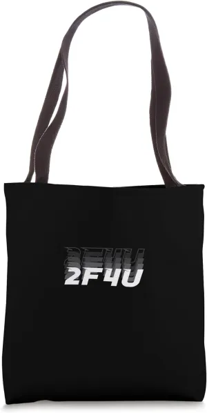 2F4U Repeated Text Speed Pride Minimal Subtle Stylize Tote Bag