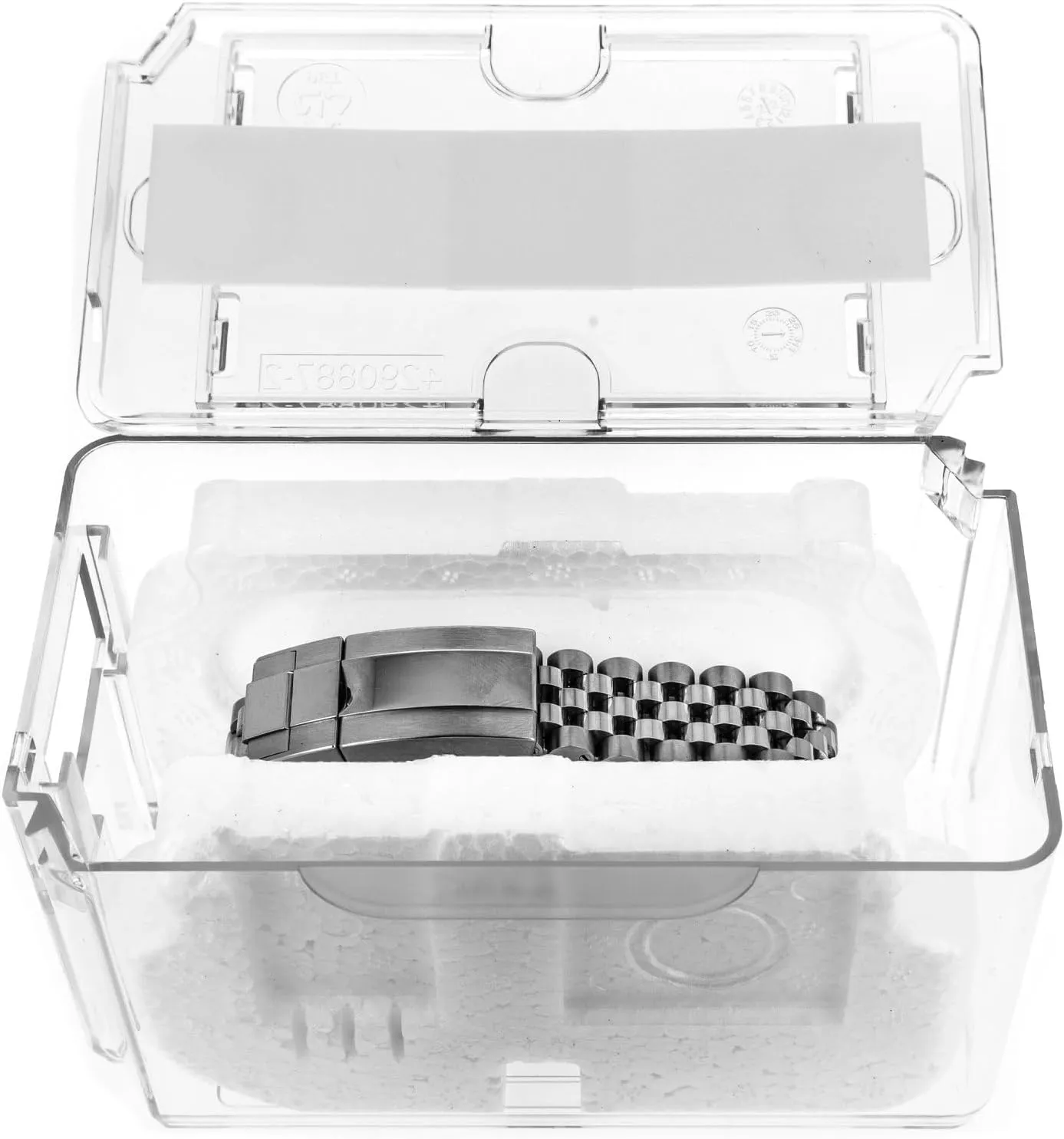 2pk Clear Plastic Watch Case Coffin Travel Essentials Jewelry Organizers and Storage
