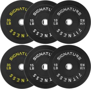 2" Olympic Competition Bumper Plate with Steel Hub for Strength Training and Powerlifting - Minimal Bounce