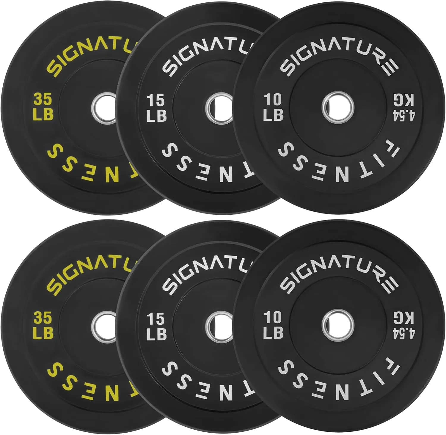 2" Olympic Competition Bumper Plate with Steel Hub for Strength Training and Powerlifting - Minimal Bounce