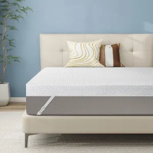 3 Inch Gel Memory Foam Mattress Topper Queen, Soft & Breathable Bed Topper for Pressure Relief, Non-Slip Design with Removable & Washable Cover, CertiPUR-US Certified