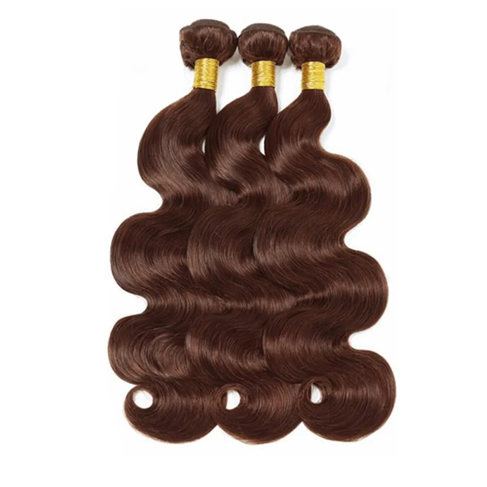 #4 Brown Bundles Human Hair Body Wave Bundles 22 22 22 Inch Chocolate Unprocessed Brazilian Virgin Hair 3 Bundle 50 Gram Per Bundle Deals Quick Weave Hair Extensions
