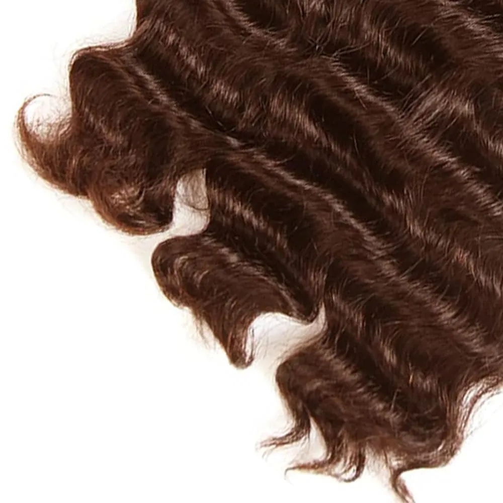 #4 Brown Bundles Human Hair Deep Wave Bundles 24 26 28 Inch Chocolate Unprocessed Brazilian Virgin Hair 3 Bundle 50 Gram Per Bundle Deals Quick Weave Hair Extensions