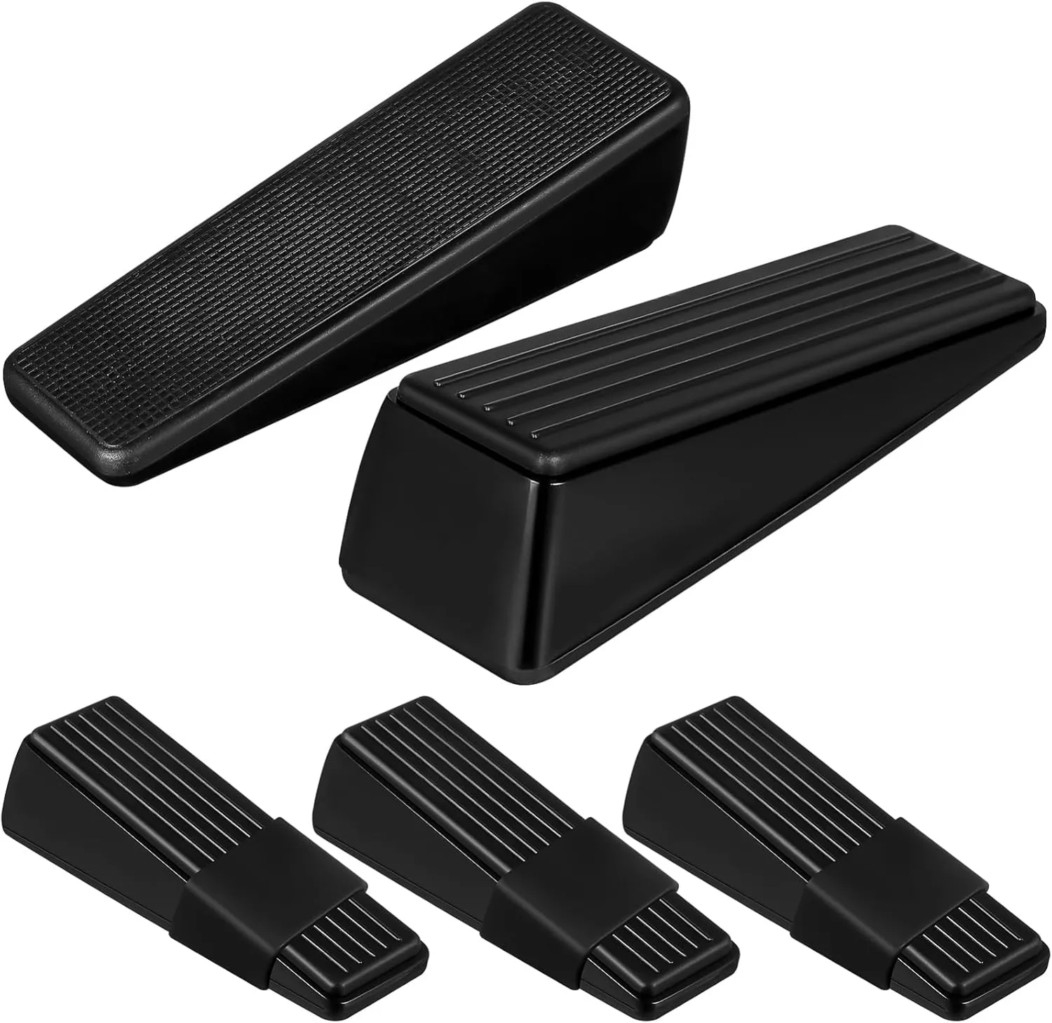 4 Pcs Heavy Duty Door Stop Wedge Non Slip Door Slam Stoppers for Wall Protection Easy Installation with Design