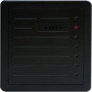 5455BKN00 ProxPro II Proximity Card Reader with Wiegand Output, Beep On, LED Normally Red, Reader Flashes Green on Tag Read, Black