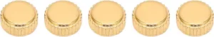 5pcs Gold Steel Watch Crown Spare Parts, Flat Quartz Mechanical Watch Head Replacement Accessories, Sturdy and Lightweight for Watch Repair and Replacement