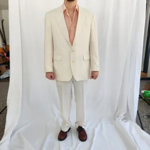 90s Cream Lightweight Summer Suit