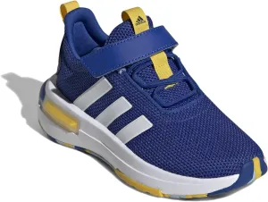 adidas Racer TR23 Elastic Lace Sneaker, Team Royal Blue/White/Utility Yellow, 2 US Unisex Little Kid