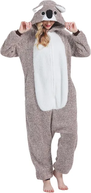 Adult Onesie Pajamas - Unisex Halloween Animal Costume Sleepwear for Men & Women - Comfy & Fun Cosplay Outfit