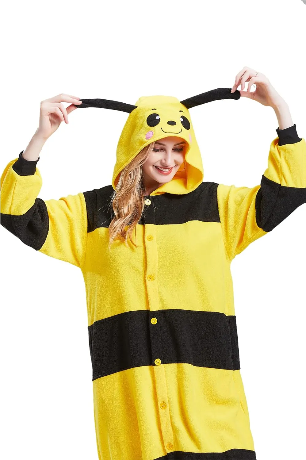 Adult Onesie Pajamas - Unisex Halloween Animal Costume Sleepwear for Men & Women - Comfy & Fun Cosplay Outfit
