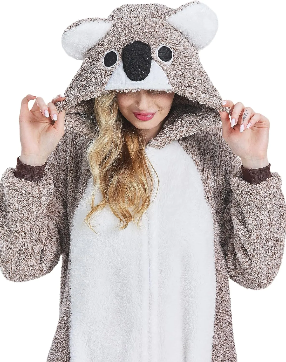 Adult Onesie Pajamas - Unisex Halloween Animal Costume Sleepwear for Men & Women - Comfy & Fun Cosplay Outfit