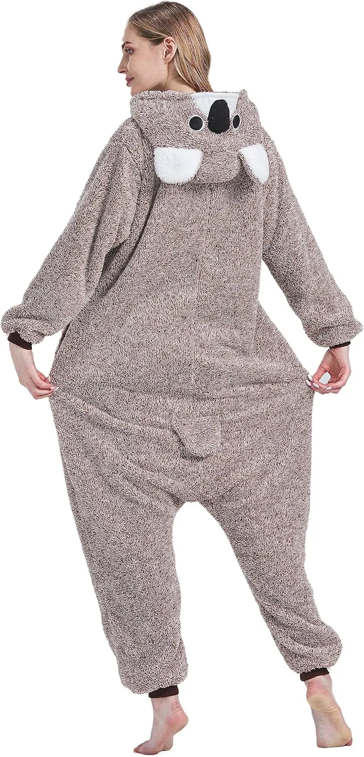 Adult Onesie Pajamas - Unisex Halloween Animal Costume Sleepwear for Men & Women - Comfy & Fun Cosplay Outfit