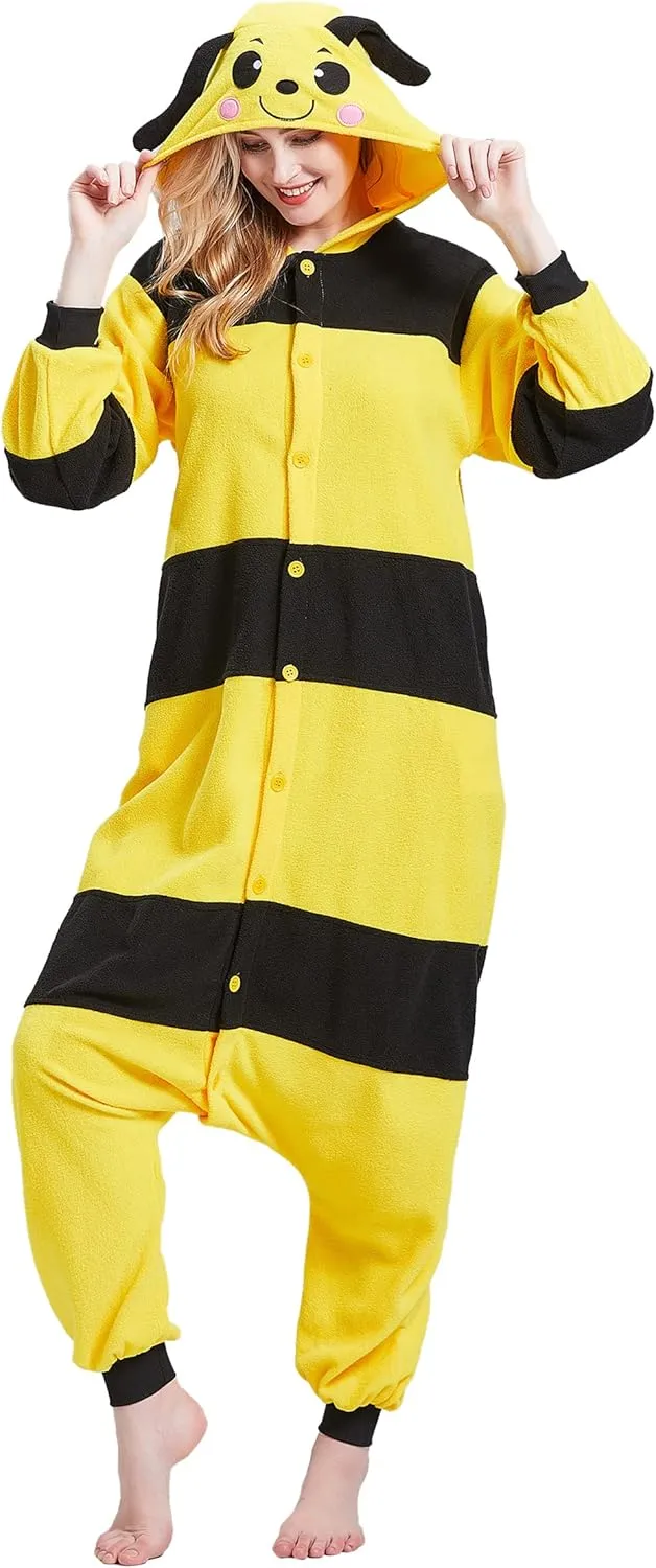 Adult Onesie Pajamas - Unisex Halloween Animal Costume Sleepwear for Men & Women - Comfy & Fun Cosplay Outfit