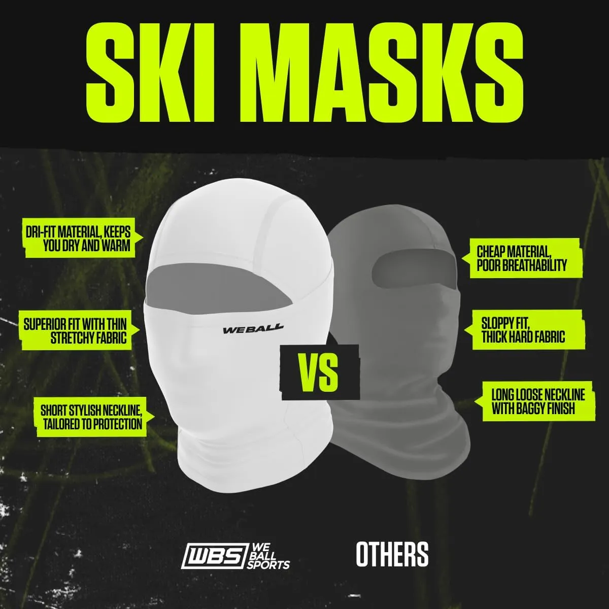 Adult Ski Mask, Hyperwarm Hood Balaclava | Full Face, Lightweight, Windproof & Moisture Wicking