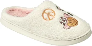 AEROPOSTALE Women's Slippers - Fuzzy Cushioned Comfort Slip-On House Shoes Clog Slipper, Indoor Outdoor Slippers - Printed Design- Slippers for Women