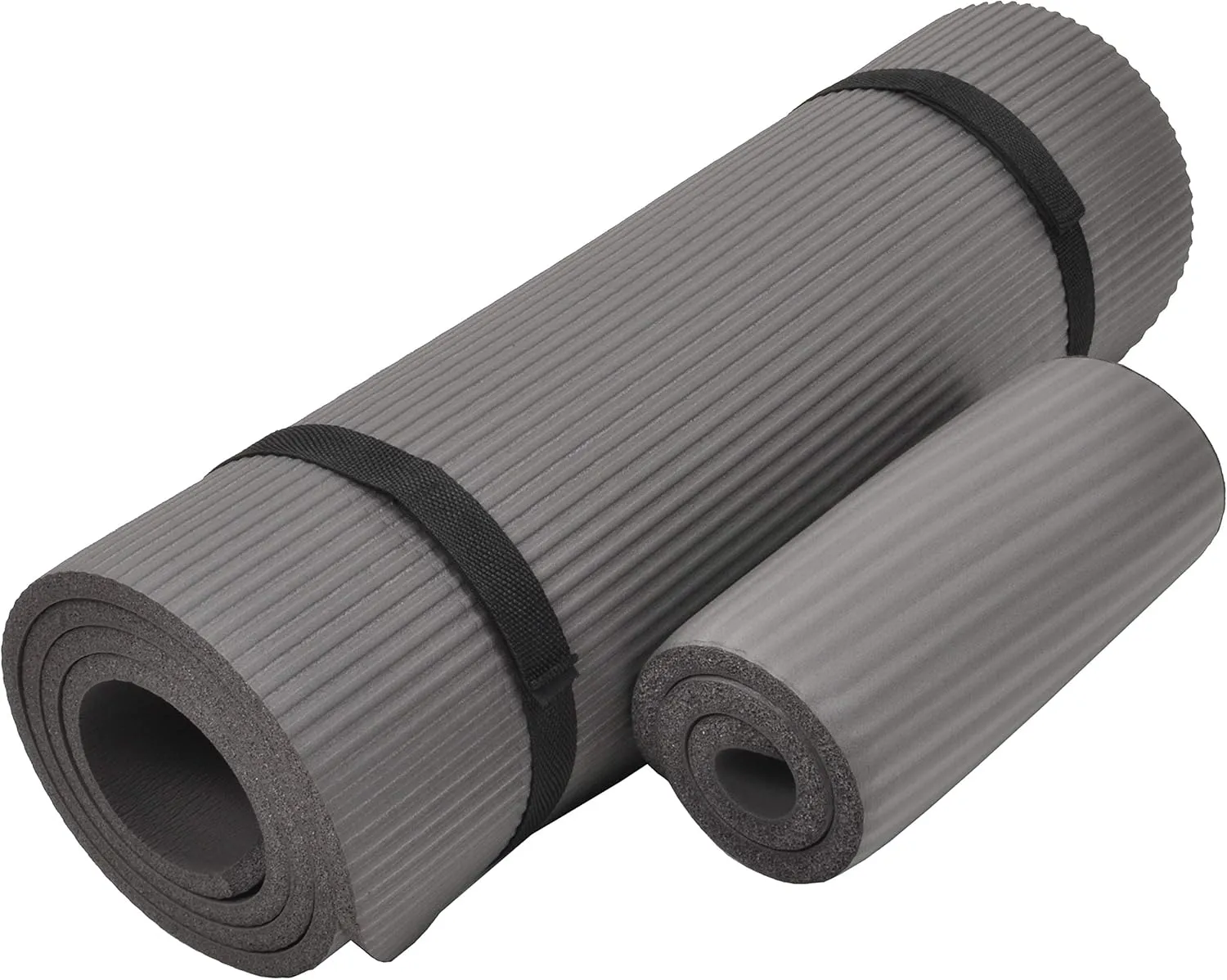 All Purpose 1/2-Inch Extra Thick High Density Anti-Tear Exercise Yoga Mat and Knee Pad with Carrying Strap and Optional Yoga Blocks, Multiple
