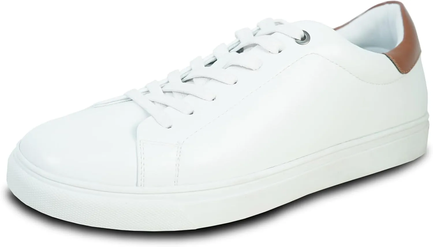 ALLURE-SUITS & TUXEDOS Men Fashion Sneaker AL05 Classic Lace Up Oxford Casual Shoe with Removable Insole for Prom Party and Any Occasions for Prom Party and Any Occasions Black Cognac and White