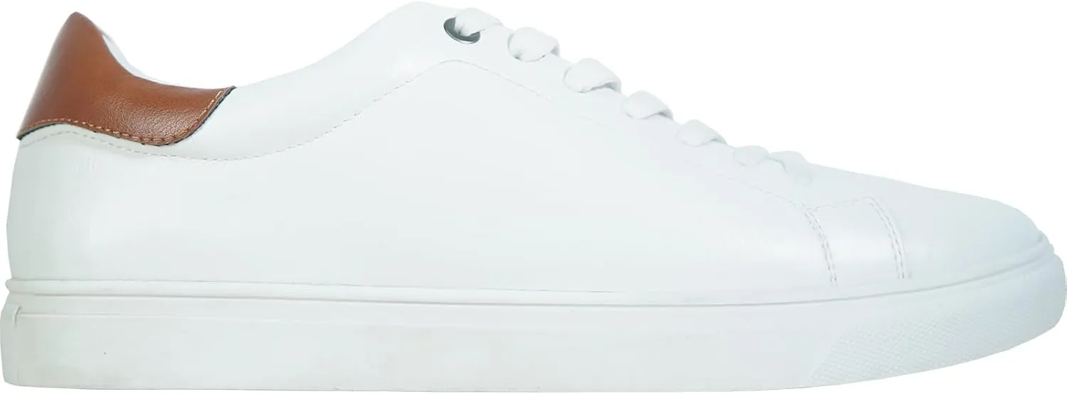 ALLURE-SUITS & TUXEDOS Men Fashion Sneaker AL05 Classic Lace Up Oxford Casual Shoe with Removable Insole for Prom Party and Any Occasions for Prom Party and Any Occasions Black Cognac and White