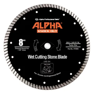 Alpha 8" Premium Wet KnockOut Blade - Trac Star