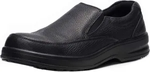 Alpine Swiss Arbete Mens Leather Slip-On Work Shoes Slip Resistant
