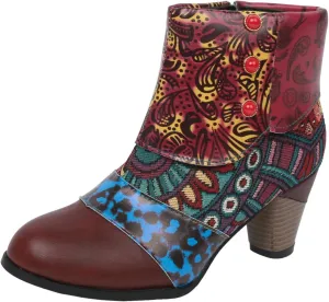 AMDBEL Fall Boots for Women 2024, Women's Ankle Boots Chunky High Heel Booties Fashionable Short Boots Winter Shoes
