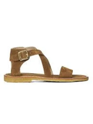 Angulus Buckle Flat Sandal - Ocher