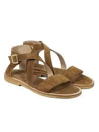 Angulus Buckle Flat Sandal - Ocher