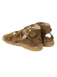 Angulus Buckle Flat Sandal - Ocher