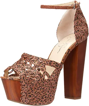 Ankle Platform Dessie Jessica Sandals Heeled Massive price drop Caramel Tan Ultra Simpson Overnight delivery Strap