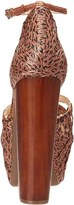 Ankle Platform Dessie Jessica Sandals Heeled Massive price drop Caramel Tan Ultra Simpson Overnight delivery Strap