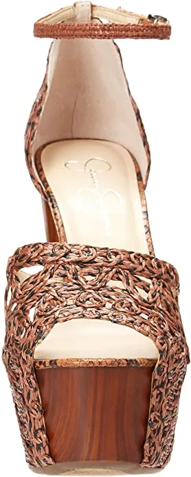 Ankle Platform Dessie Jessica Sandals Heeled Massive price drop Caramel Tan Ultra Simpson Overnight delivery Strap