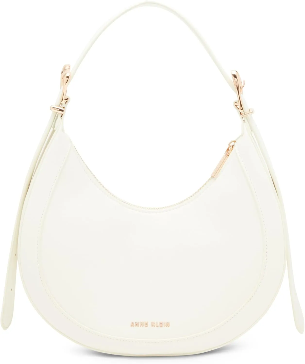 Anne Klein Sculpted Buckle Crescent Shoulder Bag