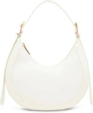 Anne Klein Sculpted Buckle Crescent Shoulder Bag