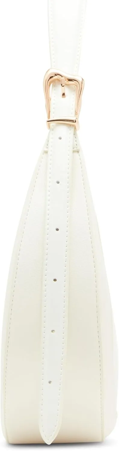 Anne Klein Sculpted Buckle Crescent Shoulder Bag