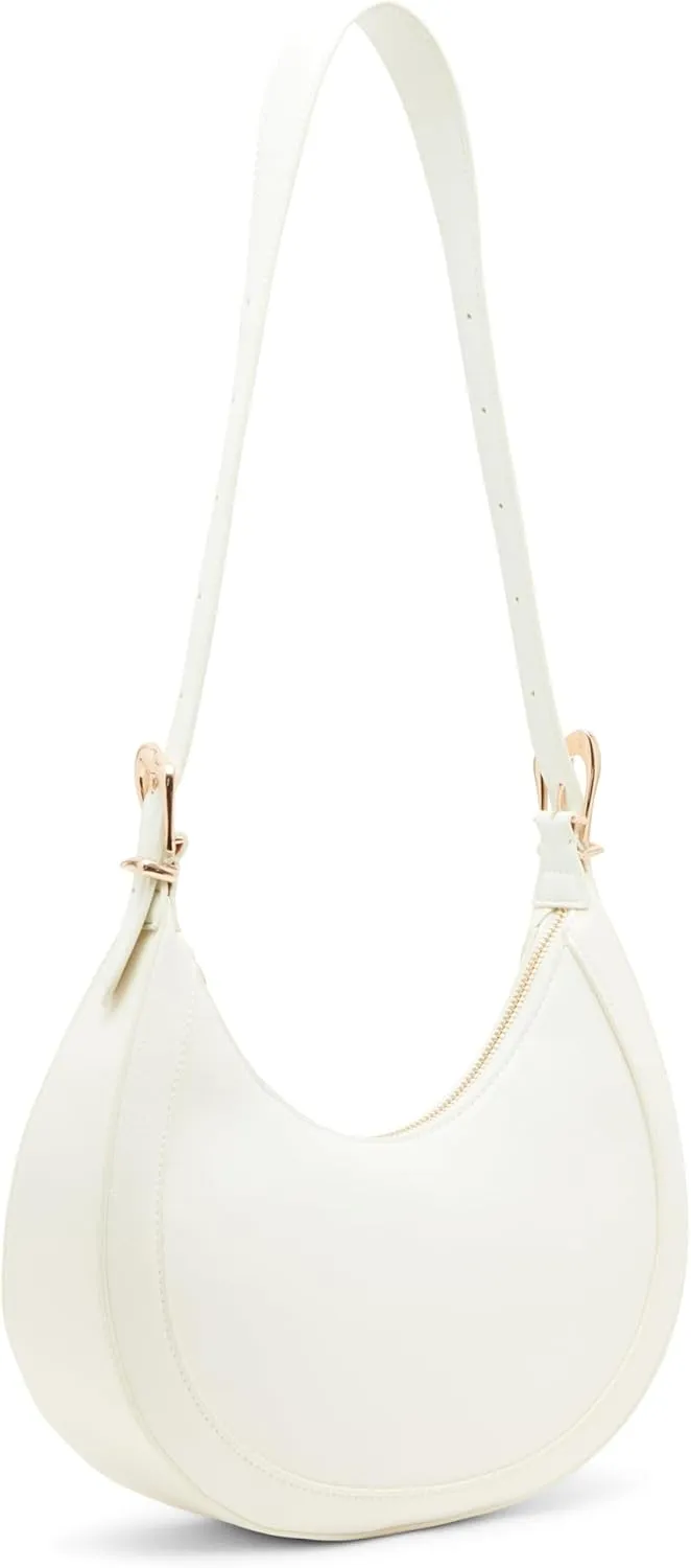 Anne Klein Sculpted Buckle Crescent Shoulder Bag