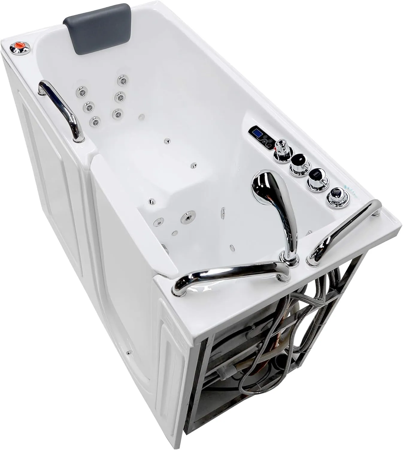 ANZZI Walk In Tub - 27" x 53" Right Drain, Fully Loaded Hot Tub with Air & Whirlpool Massage Jets, Quick Fill, 6 Setting Handheld Shower, Aromatherapy, Bath Pillow, LED Light
