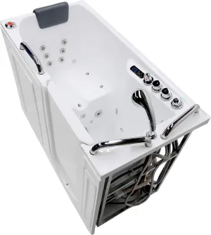 ANZZI Walk In Tub - 27" x 53" Right Drain, Fully Loaded Hot Tub with Air & Whirlpool Massage Jets, Quick Fill, 6 Setting Handheld Shower, Aromatherapy, Bath Pillow, LED Light