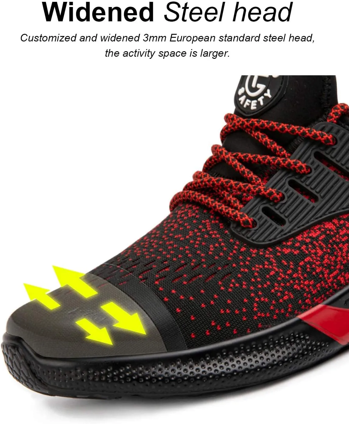 AONEGOLD Safety Shoes for Men Steel Toe Sneaker Work Shoes Lightweight Breathable Industrial Construction Puncture Proof Shoes